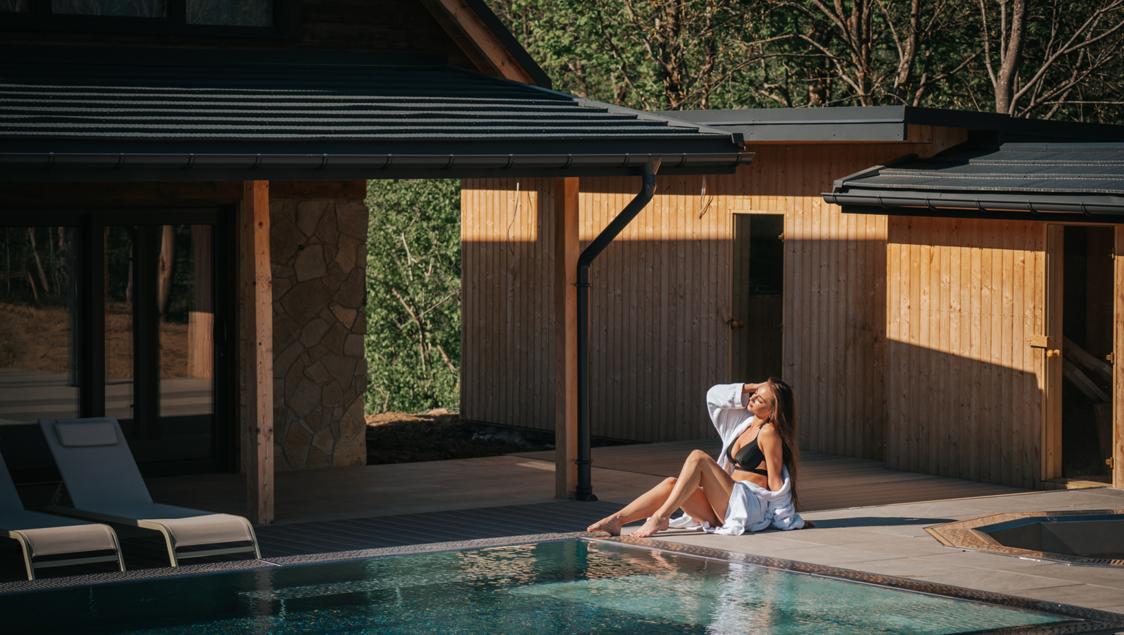 Domek z basenem lub jacuzzi w Bieszczadach - Jabłonki