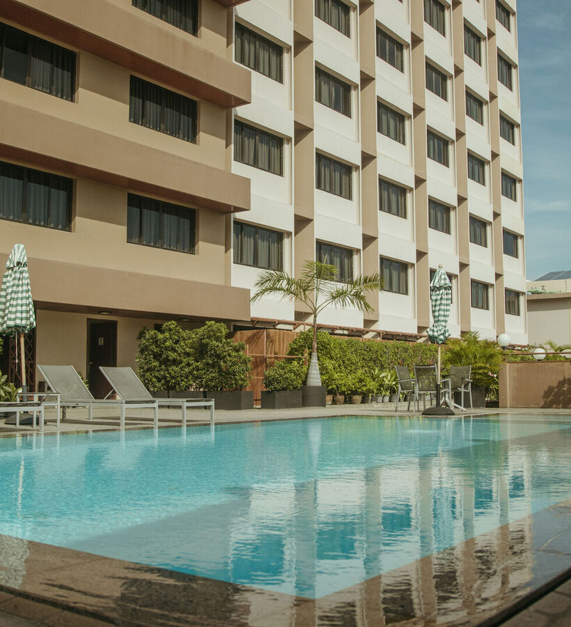 Jazzotel Bangkok rooftop skyline pool city view