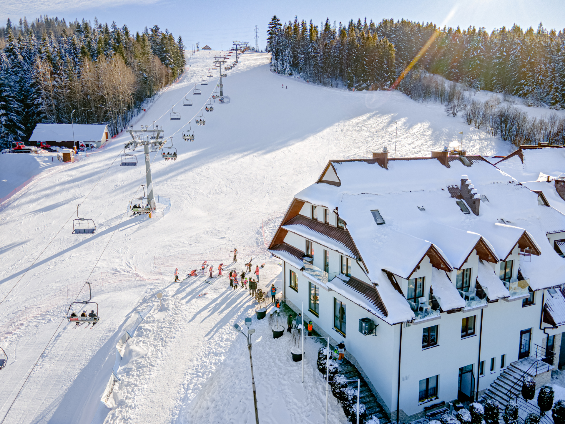 Kompleks Beskid hotel ze stokiem narciarskim