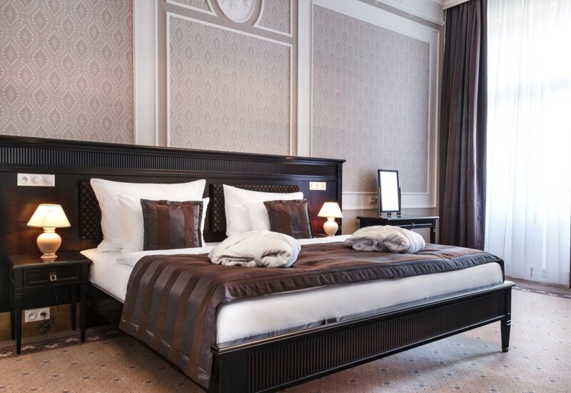 King size postel v hotelu Olympic Palace