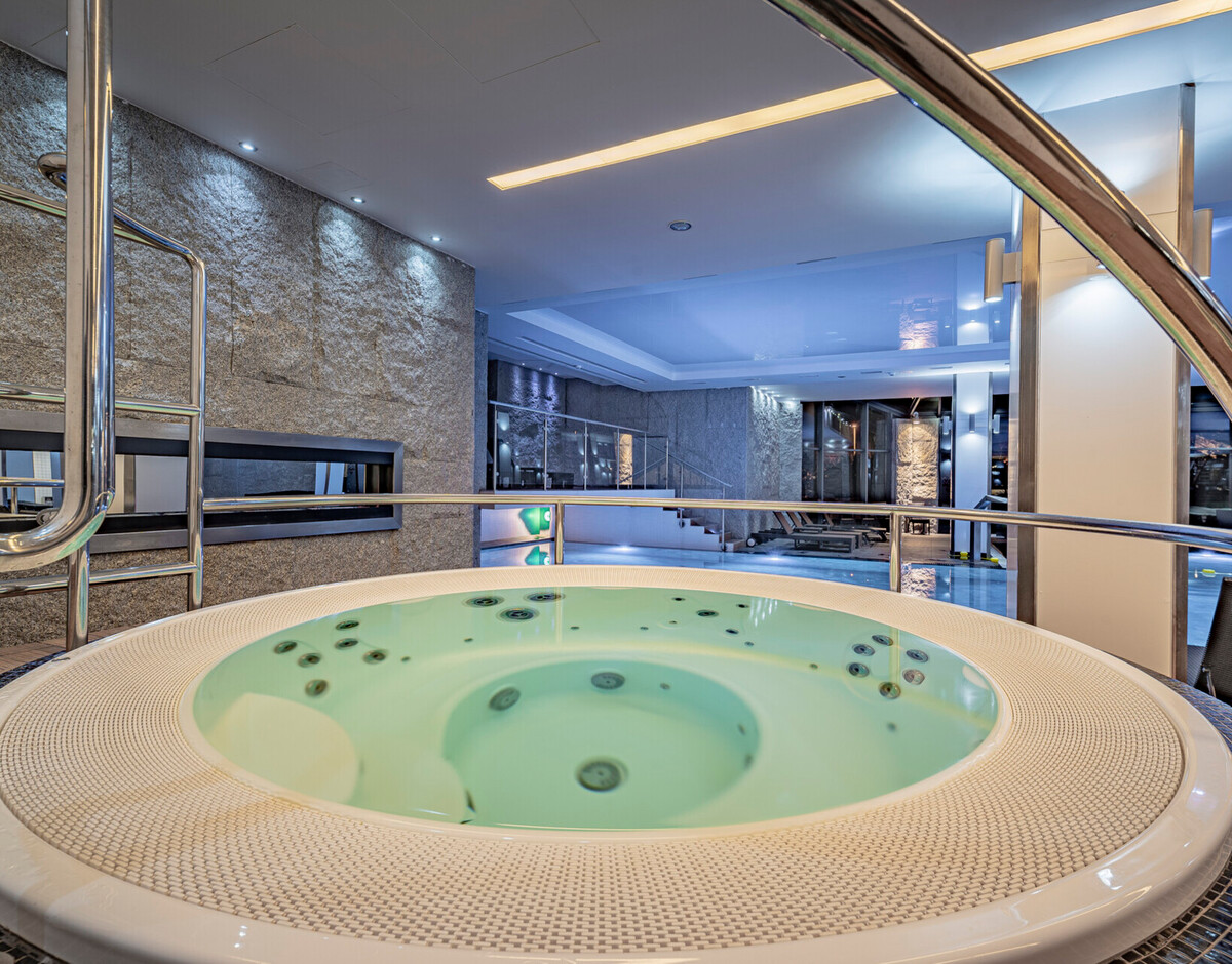 Hot tubs in the hotel wellness area for relaxation and unwinding