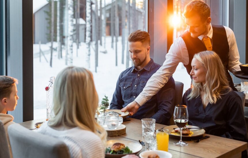 Nova Skyland Hotel and restaurant in Rovaniemi Lapland, Nordic cuisine with a modern touch