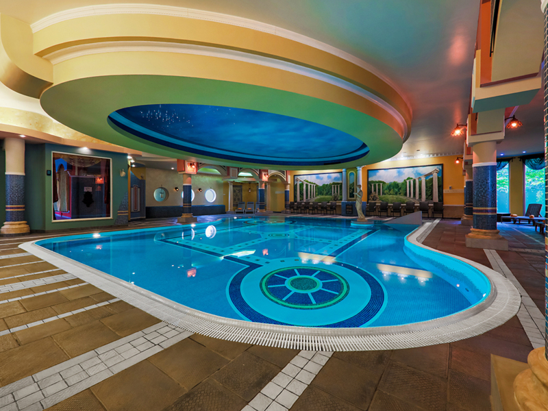 Pool room in the wellness area in the oriental style of Marrakech