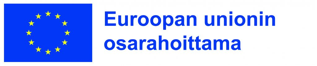 European Union flag with text 'Euroopan unionin osarahoittama' indicating EU co-funded project