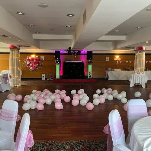 Evening wedding reception in bournemouth and poole with disco and dance floor