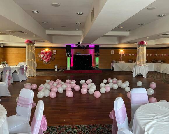 Evening wedding reception in bournemouth and poole with disco and dance floor