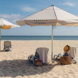private hotel beach on the Baltic Sea