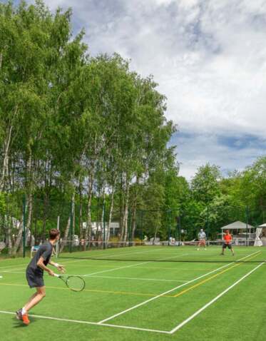 outdoor tennis court of the resort