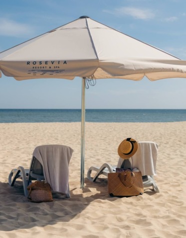 private hotel beach on the Baltic Sea