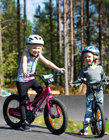 children on bicycles on the property