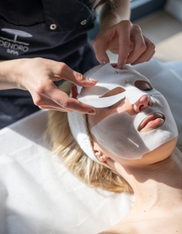 woman during a face spa treatment