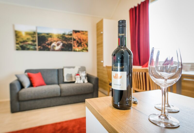 Viinipullo mökissä