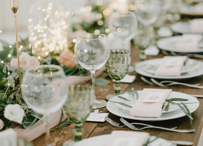 special occasion reception tables