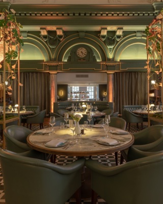 elegant high ceiling lobby