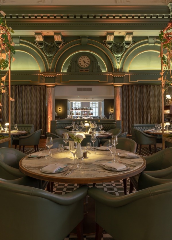 elegant high ceiling lobby