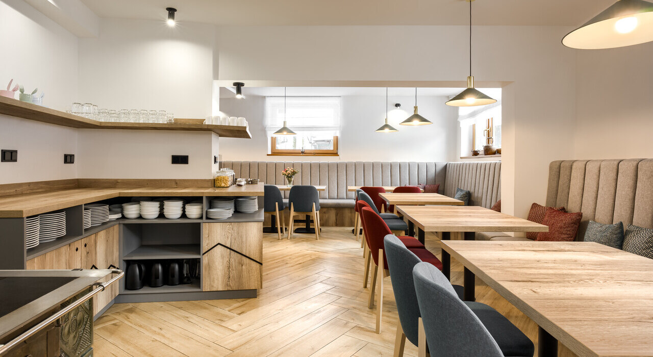 Strefa śniadaniowa w apartamentach Szlakami 5 Doli