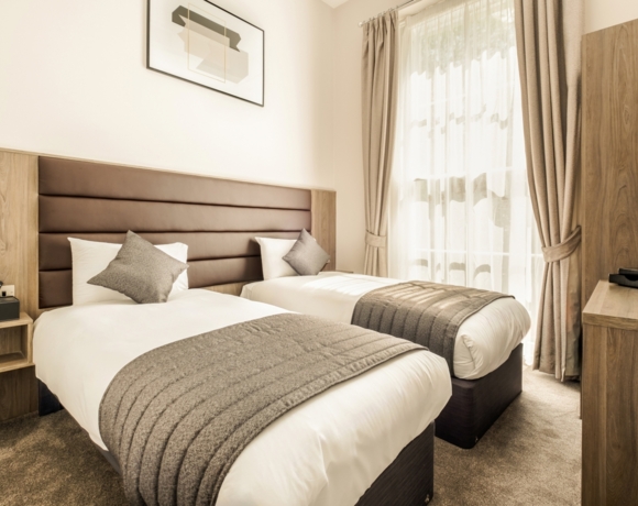 Twin room in The Reem Hotel in Bayswater, London