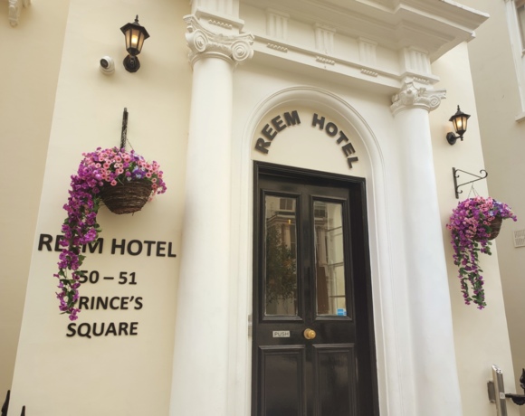 Exterior of The 3-star Reem Hotel in Bayswater, London