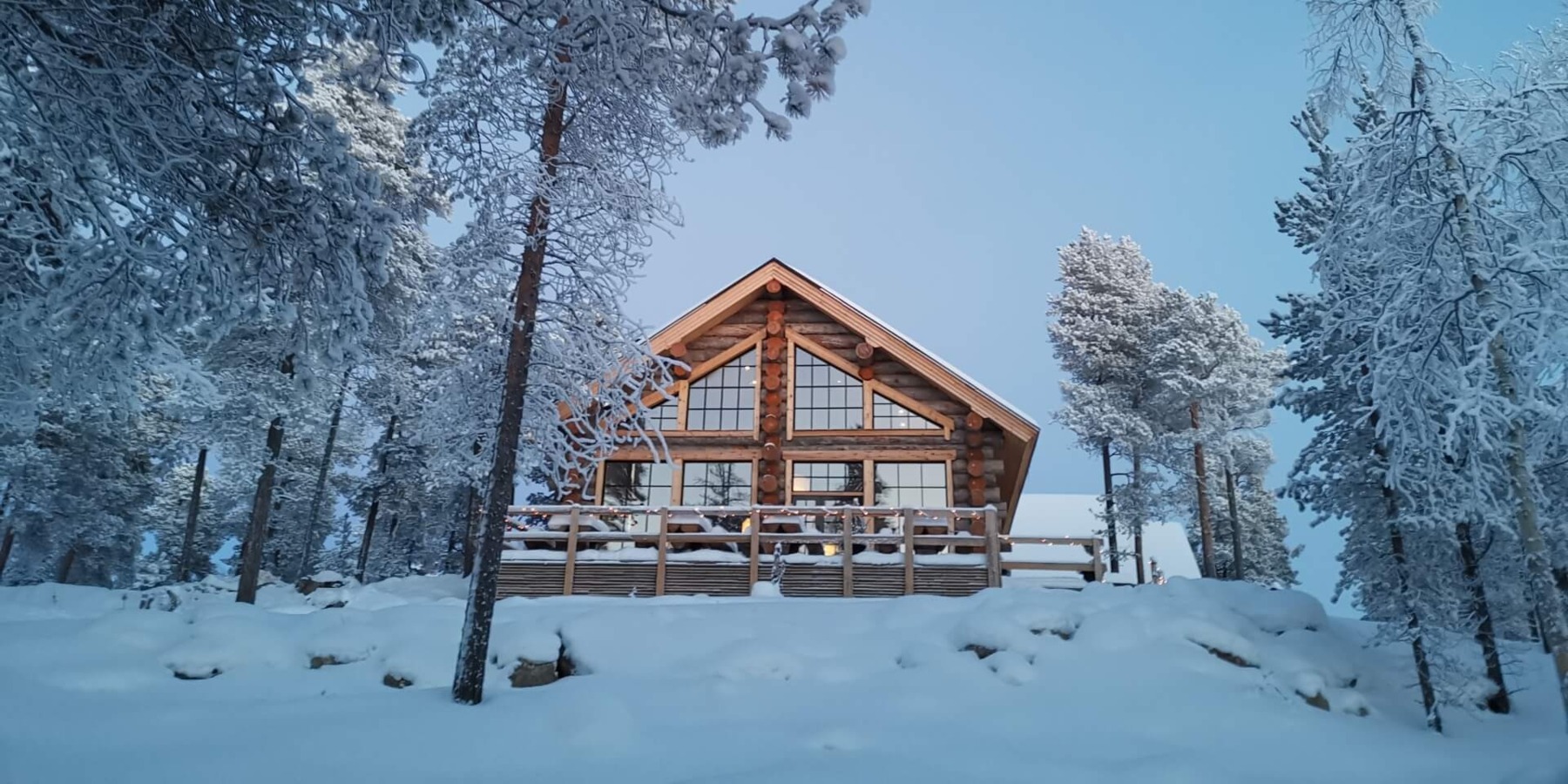 Main building during winter.