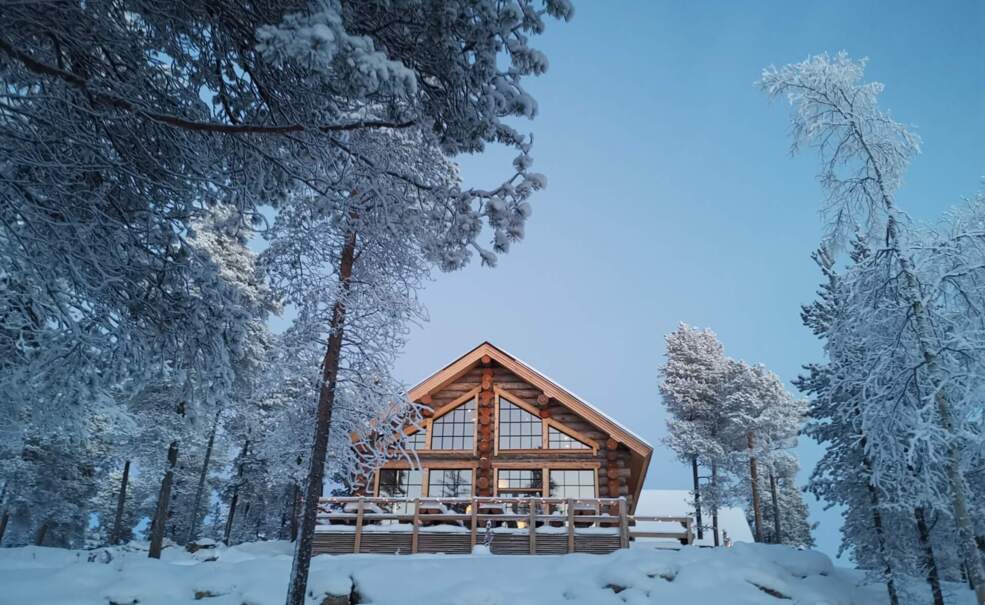 Main building during winter.