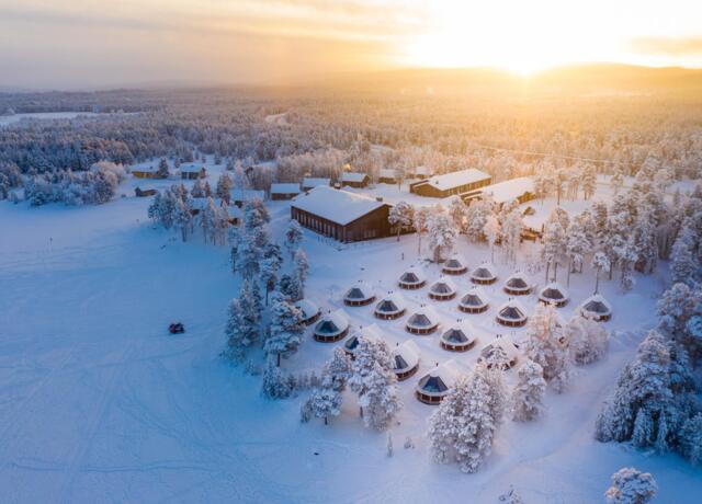 Wilderness Hotel Inari, Lapland Finland, winter, inari lake, aurora cabin