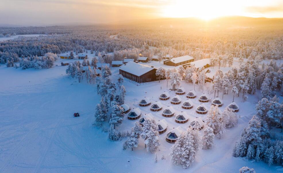 Wilderness Hotel Inari, Lapland Finland, winter, inari lake, aurora cabin